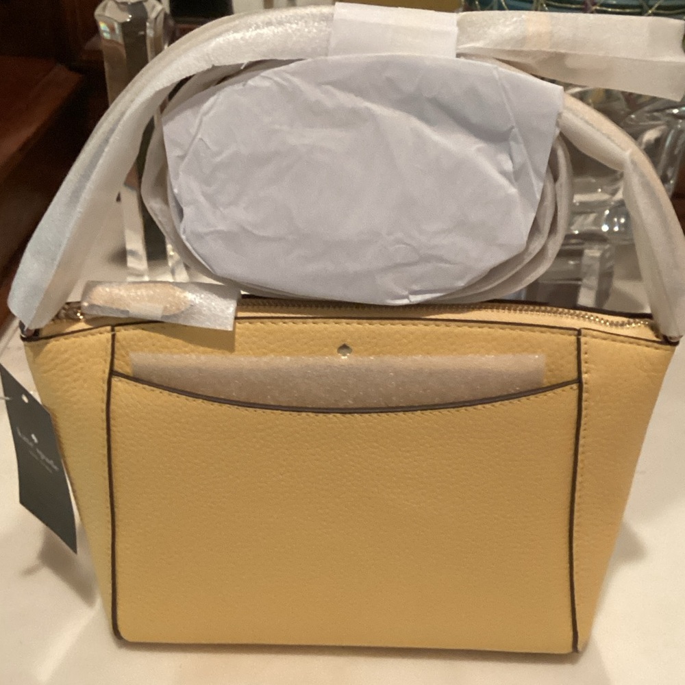Elegant Yellow Leather Handbag